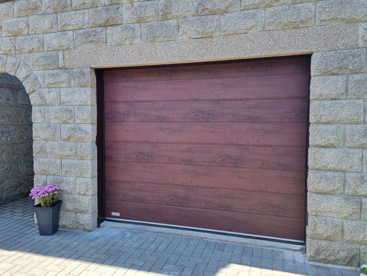 Rosewood panels  Sectional Garage door 42mm Insulated panels
