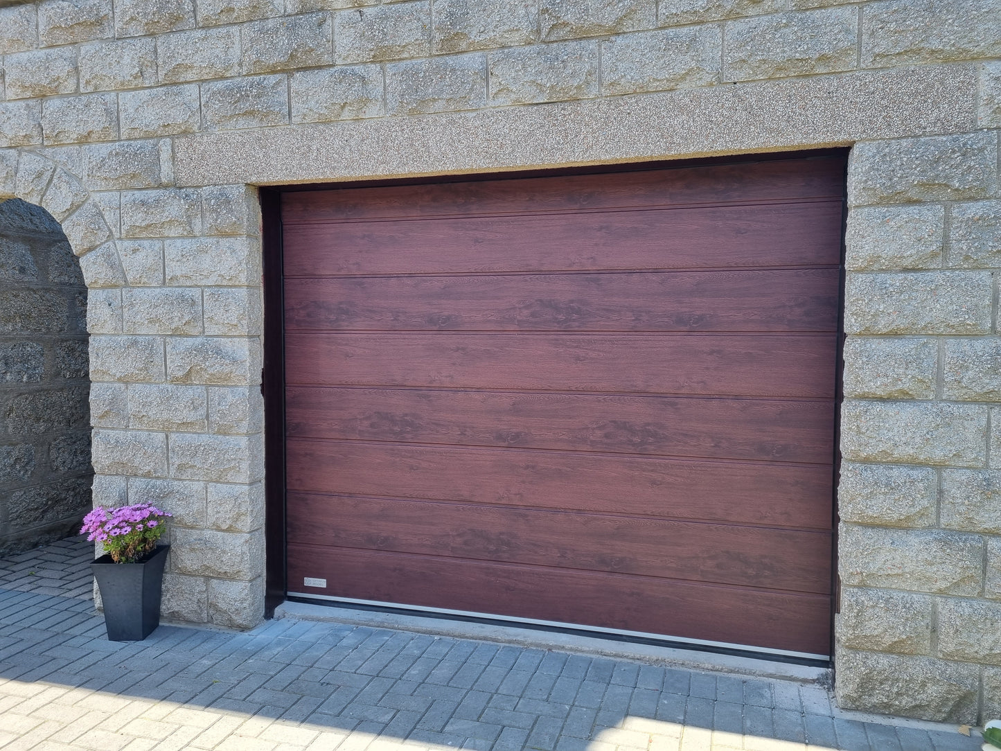 Sectional Garage door 42mm Insulated panels Wood effect