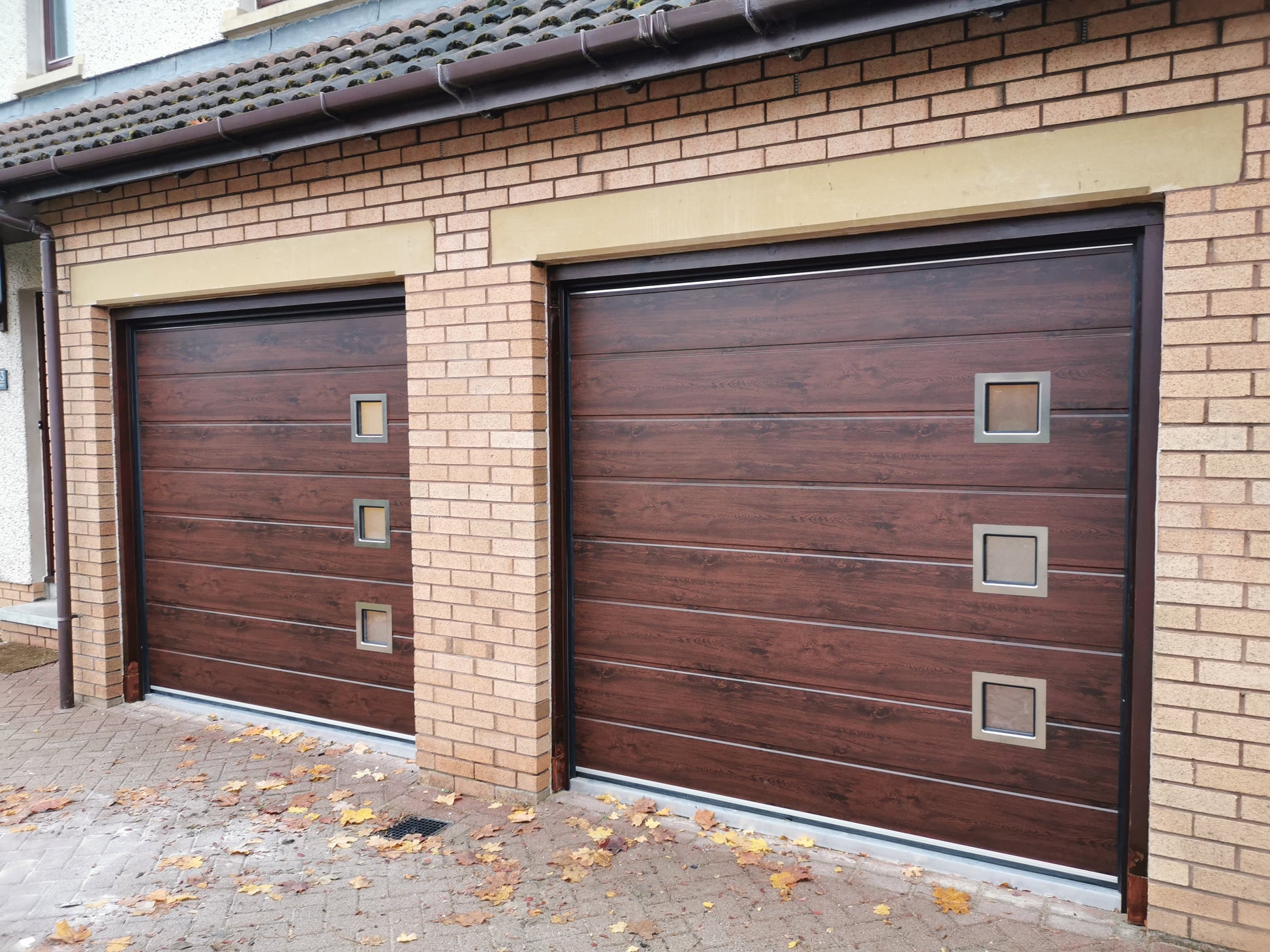 Sectional Door with modern design square windows